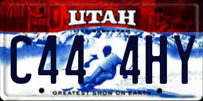 UT license plate C444HY