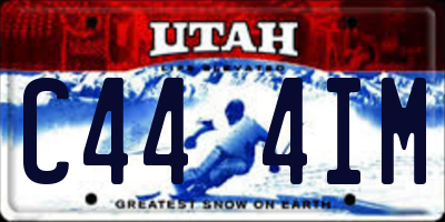UT license plate C444IM