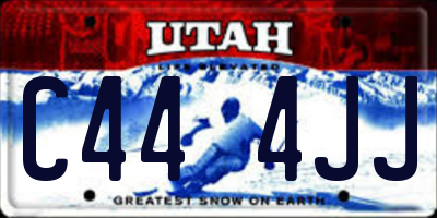 UT license plate C444JJ