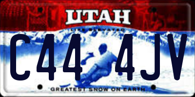 UT license plate C444JV