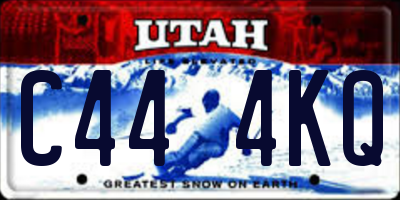 UT license plate C444KQ