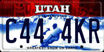 UT license plate C444KR