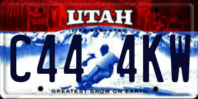 UT license plate C444KW