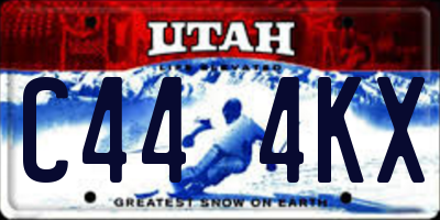 UT license plate C444KX