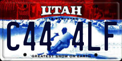 UT license plate C444LF