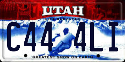 UT license plate C444LI