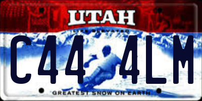 UT license plate C444LM