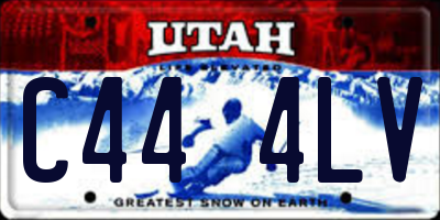 UT license plate C444LV