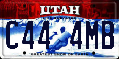 UT license plate C444MB