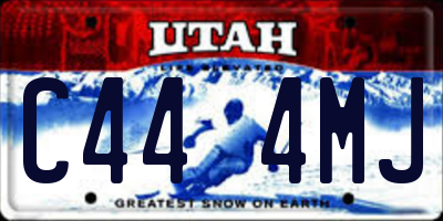 UT license plate C444MJ