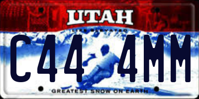 UT license plate C444MM