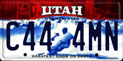 UT license plate C444MN