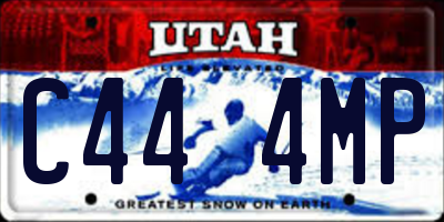 UT license plate C444MP