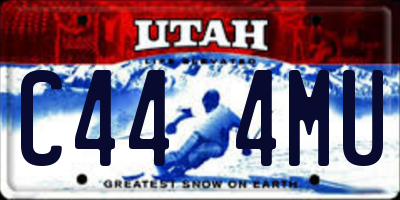 UT license plate C444MU