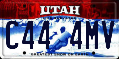 UT license plate C444MV
