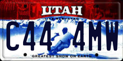 UT license plate C444MW