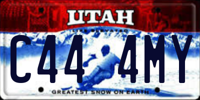 UT license plate C444MY