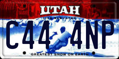 UT license plate C444NP