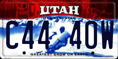 UT license plate C444OW