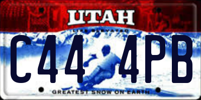 UT license plate C444PB