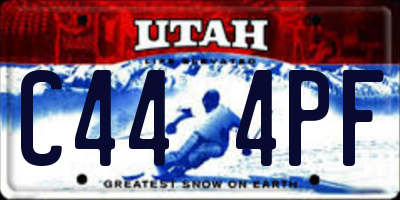 UT license plate C444PF