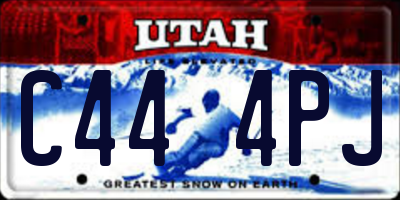 UT license plate C444PJ