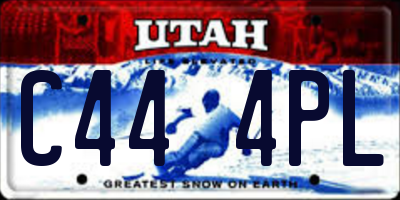 UT license plate C444PL