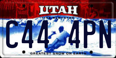UT license plate C444PN