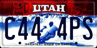 UT license plate C444PS