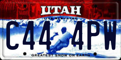 UT license plate C444PW