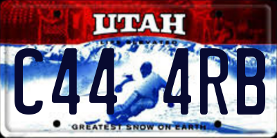 UT license plate C444RB