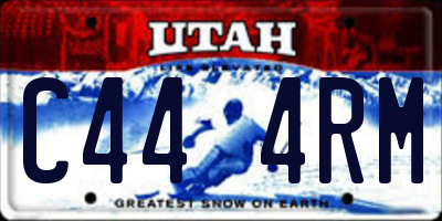 UT license plate C444RM