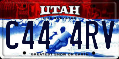 UT license plate C444RV