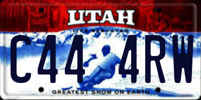 UT license plate C444RW
