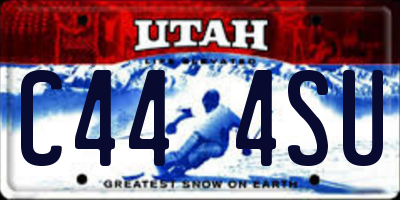 UT license plate C444SU