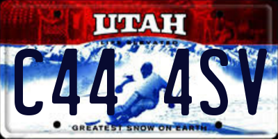 UT license plate C444SV
