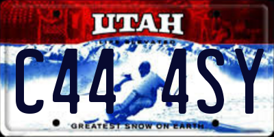 UT license plate C444SY