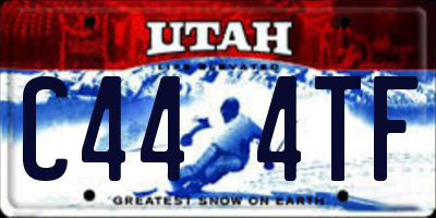 UT license plate C444TF