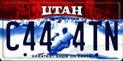 UT license plate C444TN