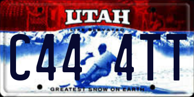 UT license plate C444TT
