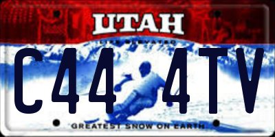 UT license plate C444TV