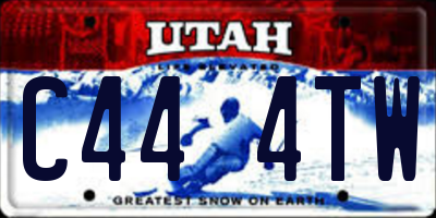 UT license plate C444TW