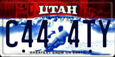 UT license plate C444TY