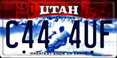 UT license plate C444UF