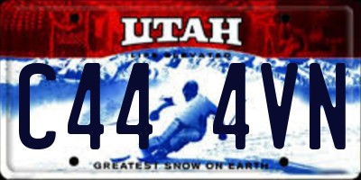 UT license plate C444VN