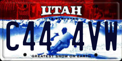 UT license plate C444VW