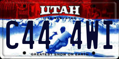 UT license plate C444WI