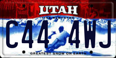 UT license plate C444WJ