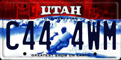 UT license plate C444WM