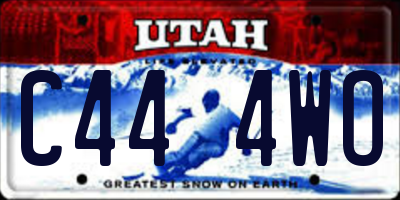 UT license plate C444WO